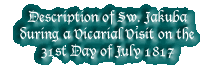 Description of Sw. Jakuba (St. James) Church in 1817